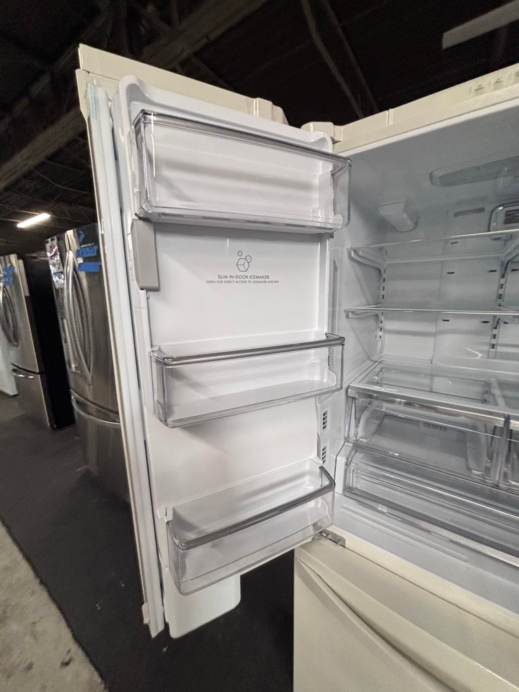 >special 🔥Used great condition used-Refurbished Kenmore  36”W x 69h x 30”depth french door refrigerator off white  w/ice & water dispenser 36 “ #RFK22CB