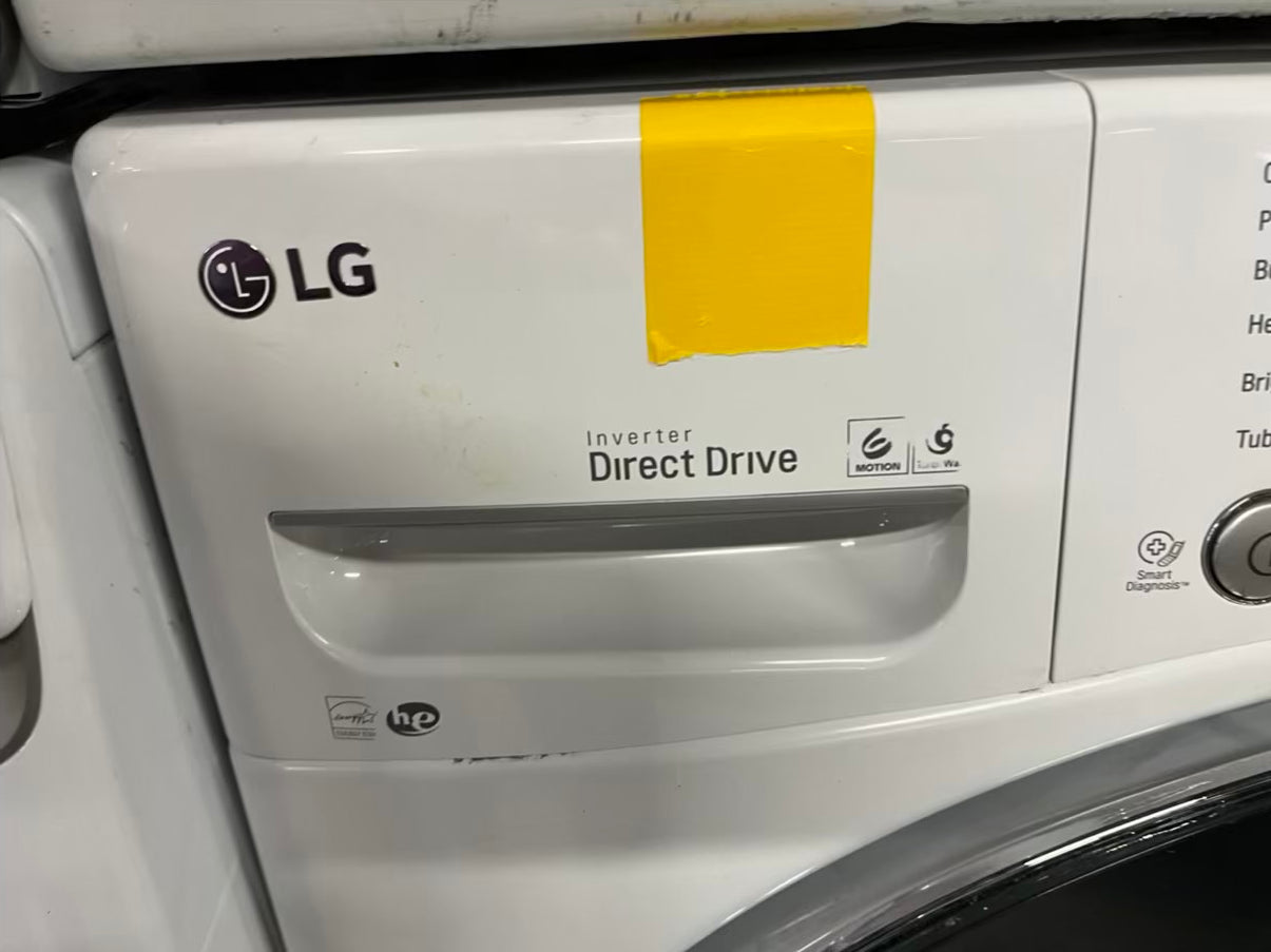 LG washer & dryer set electric 220v front load stackable in white 30” in Refurbished #WD932HB