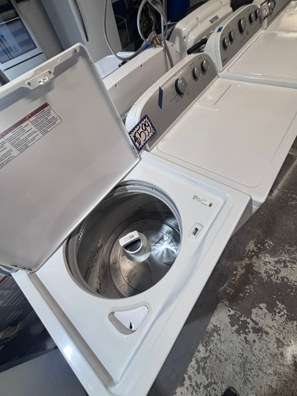>>whirlpool top load washer large capacity with removable agitator  & electric dryer 220v  set top load side by side #MSR22YB