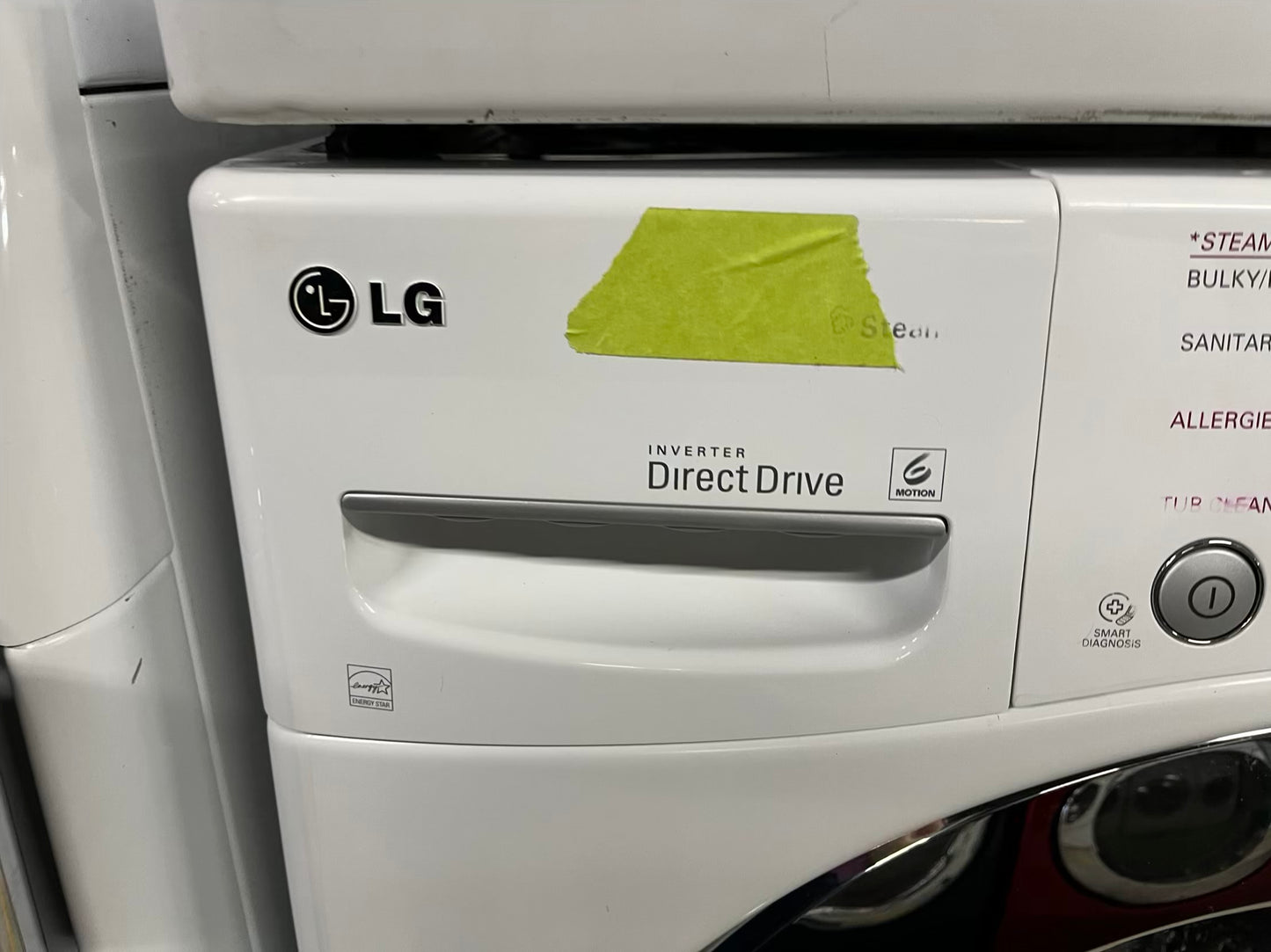 LG washer & dryer set electric 220v front load stackable in white 30" in Refurbished #WD928RB