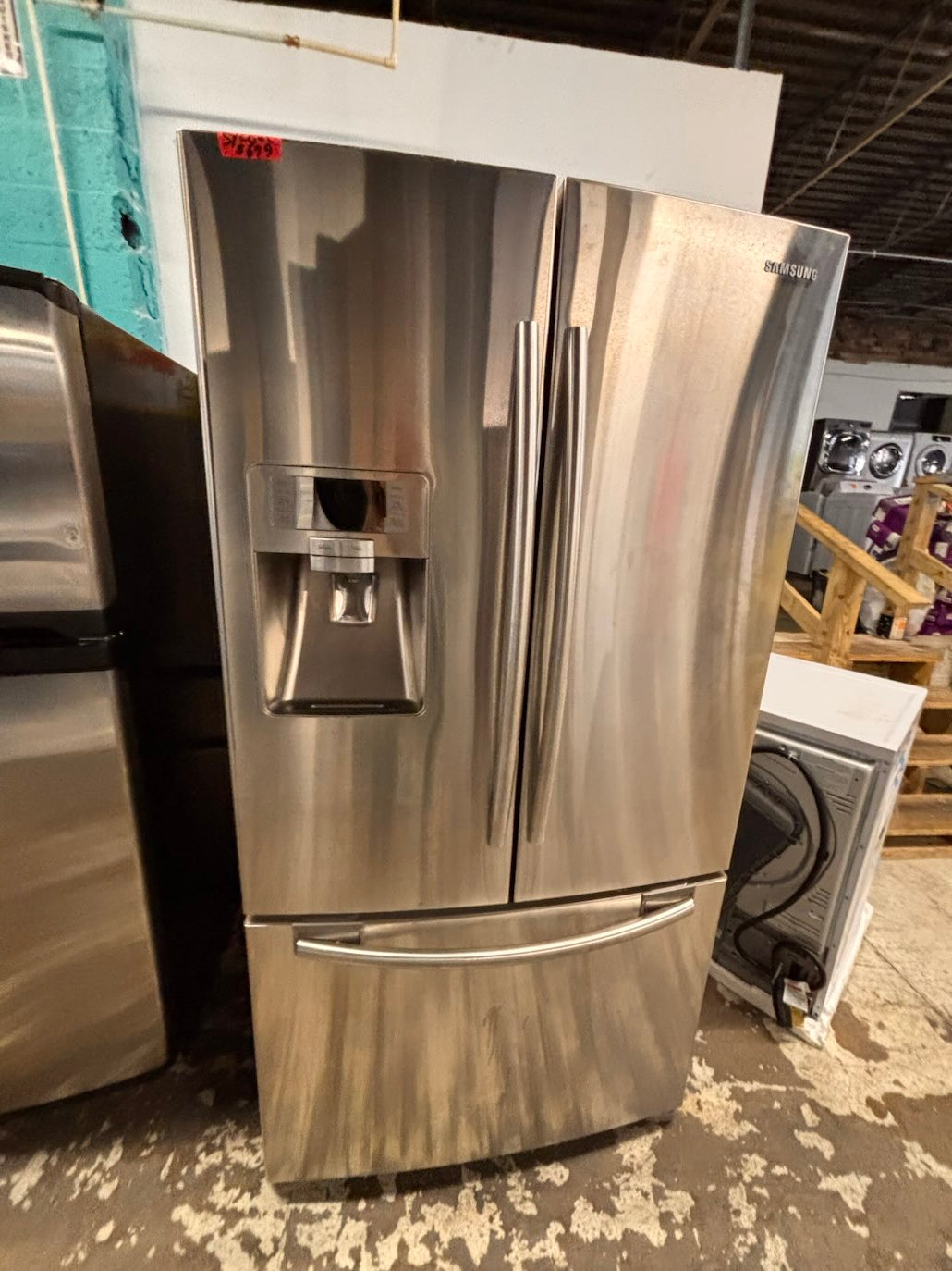 }} SPECIAL 🔥Samsung 36”x 68”1/2 H French door Refrigerator counter depth  24.1/2 depth , stainless steel w/ ice water dispenser , good  condition 36" used-refurbished #SJFDD24B