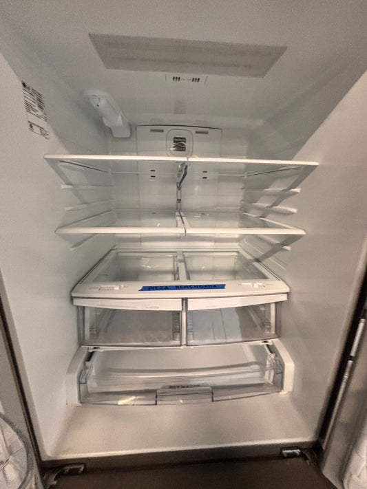 > LG 30” wide French Door Refrigerator in Stainless Steel with water outside & ice maker inside used-refurbished # RF13DBB