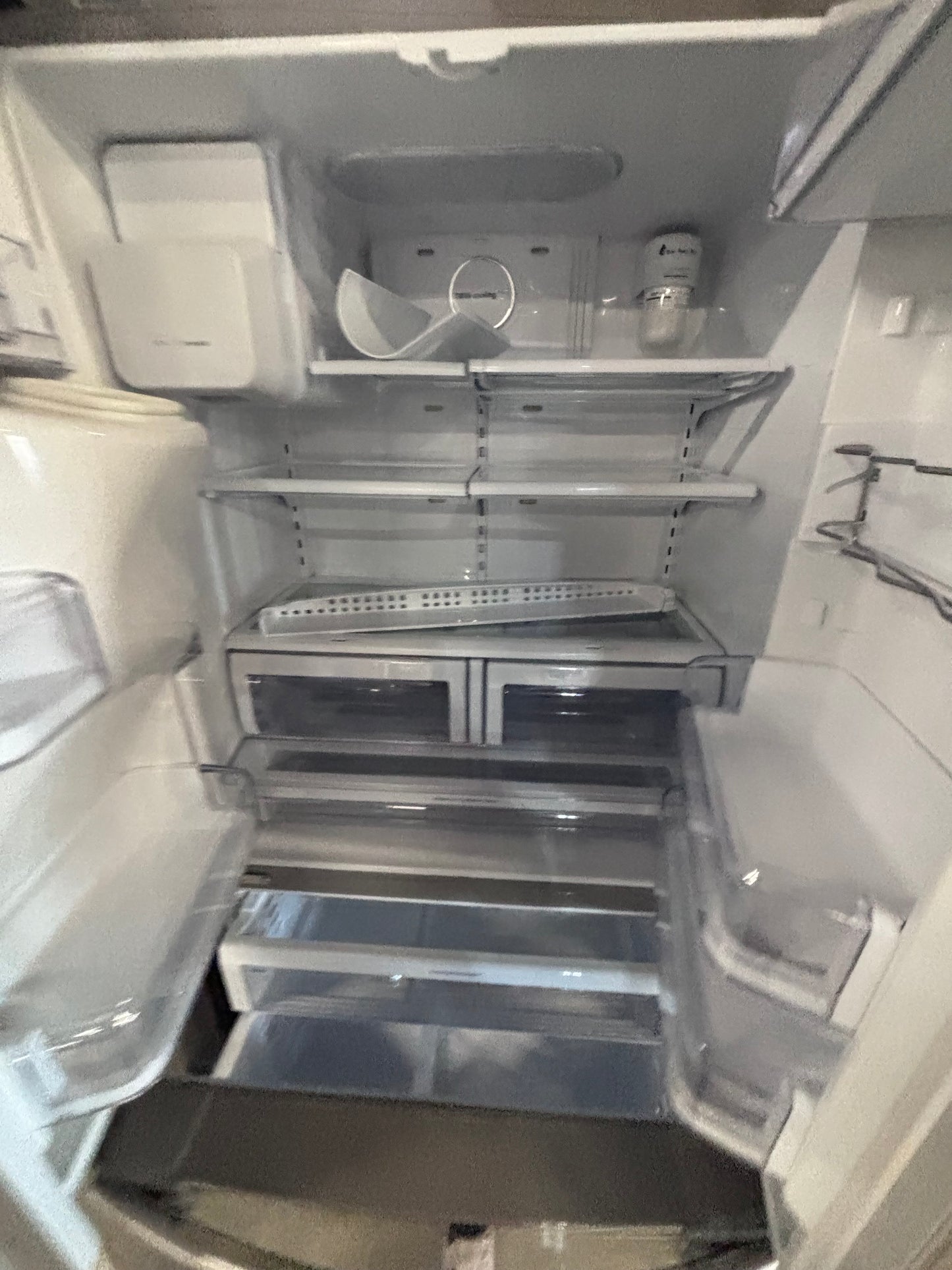 >Special 🎈2pc. Samsung Combo used refurbished -counter depth french door refrigerator 36” x 69h x 25depth ,, Samsung 36” w/ice maker & water dispenser & gas range five burners  #RFZ324CB