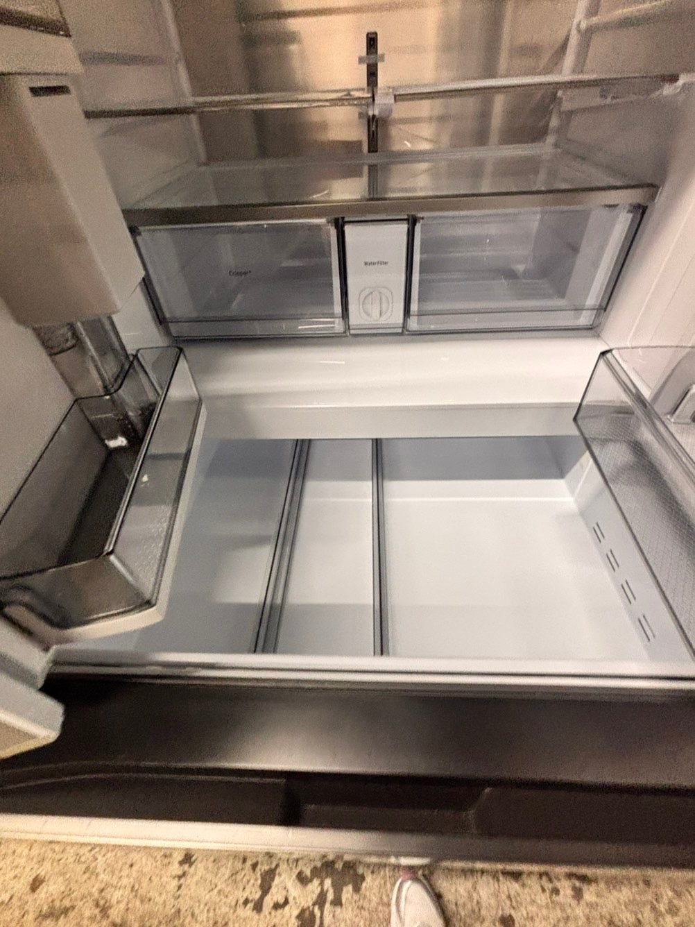 >special🎈New open box (costumer return ) Samsung - Bespoke 29 cu. ft. Full size  4-Door French Door Refrigerator with AI Family Hub+ - Charcoal Glass  & Black/Charcoal #RFFH2241B