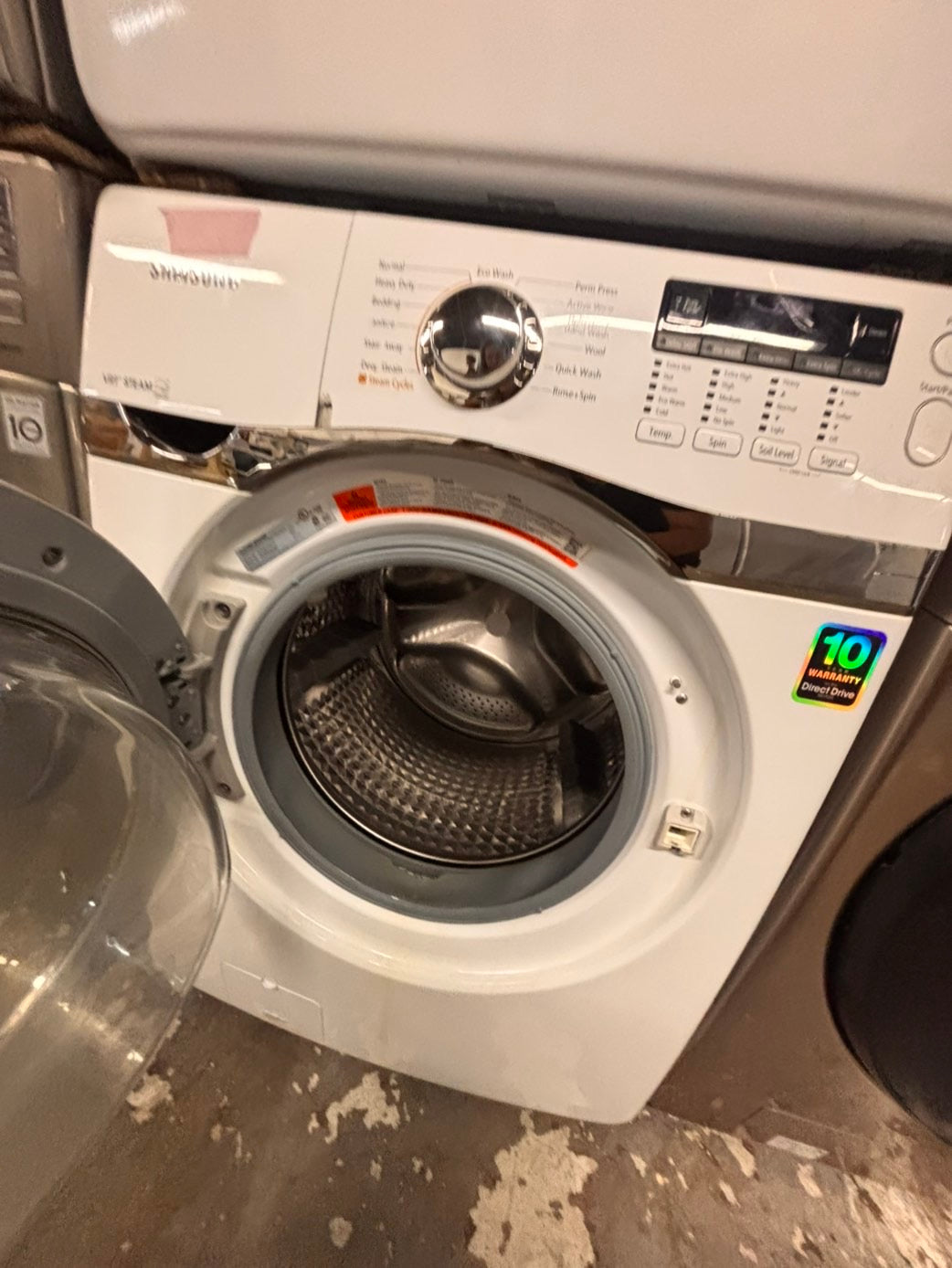 SALE🔥SAMSUNG front load washer large capacity & dryer set electric 220v front load stackable or side by side - in white #WS3RTSET
