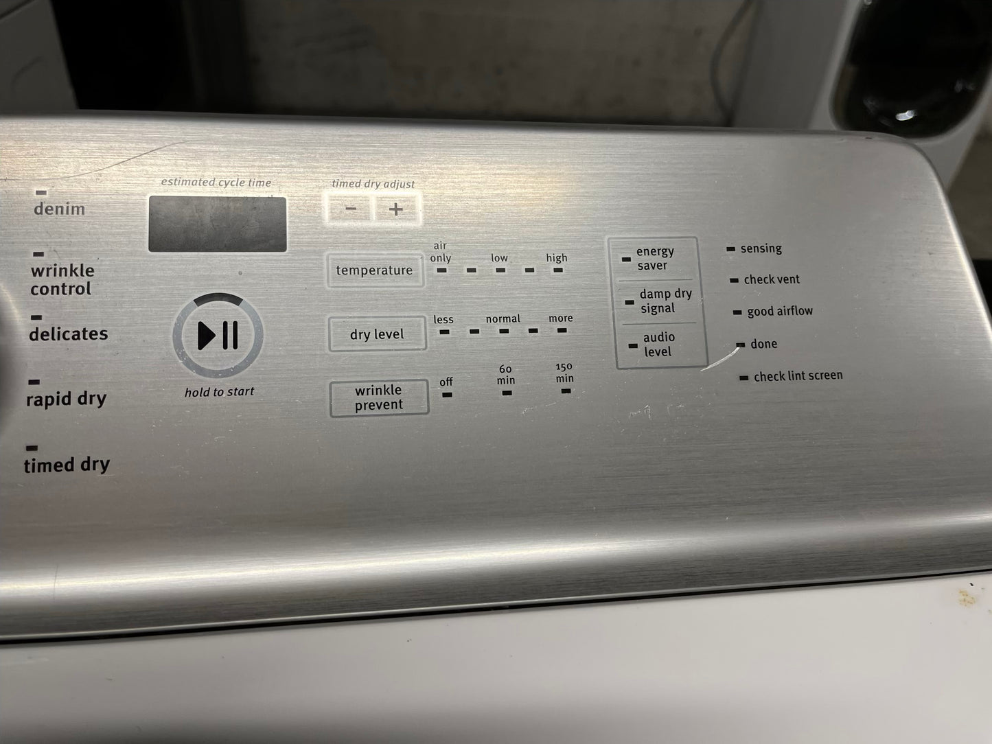 Maytag Bravos electric 220v in white front load side x side jumbo size large capacity 29" refurbished #ED348JB