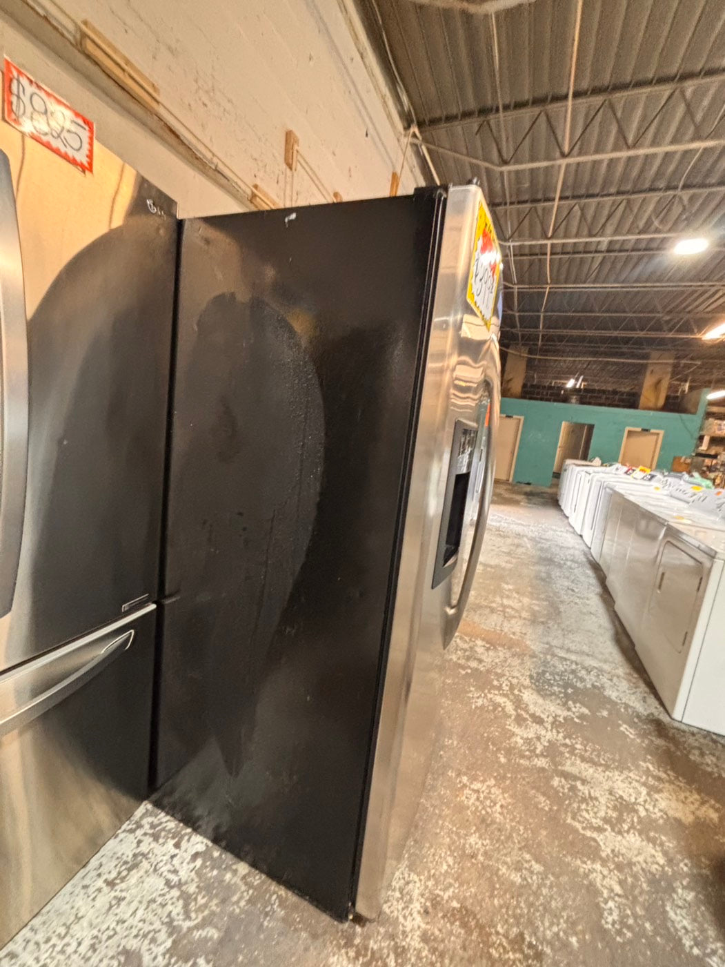 >*SPECIAL🔥🔥36” x 69h x 28”depth GE side by side Refrigerator and freezer stainless steel w/ice water dispenser 36” #SBW2RZB