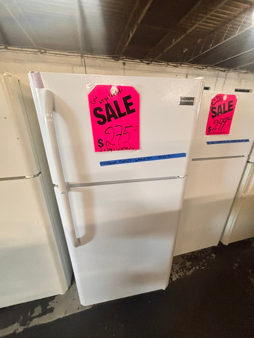>sale🎈Kenmore 30”18cu.ft -top freezer refrigerator white color              -used refurbished 30” #GRWF56B