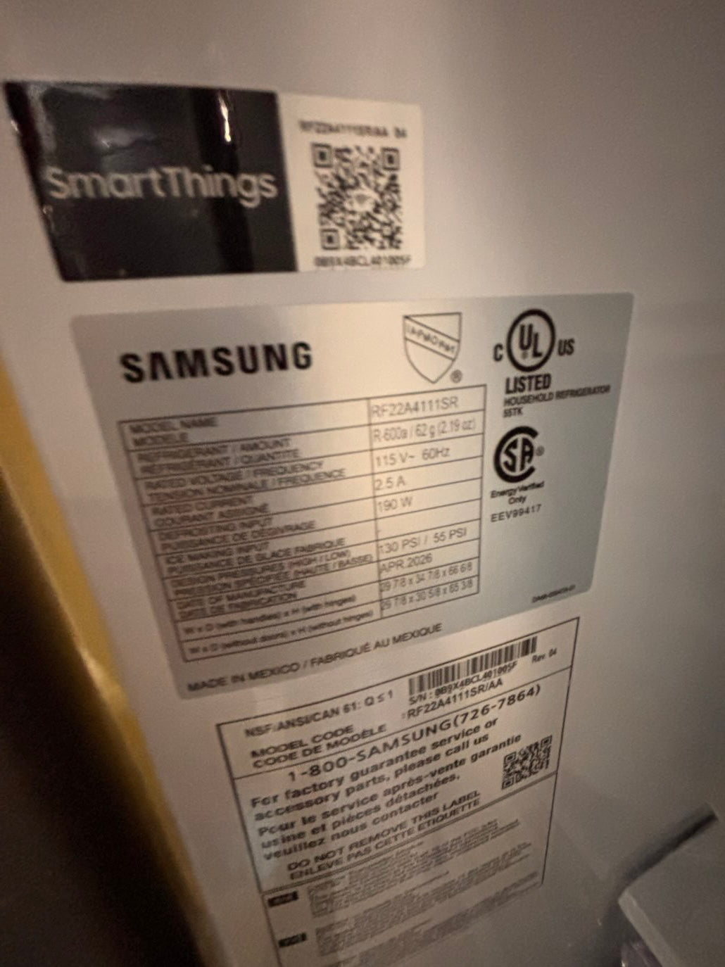 }}Samsung - 30” x 65.1/2 heigth x 30.1/5 depth. 22 cu. ft. 3-Door French Door Refrigerator w ice 🧊 maker inside - Stainless Steel #R22T5TPB