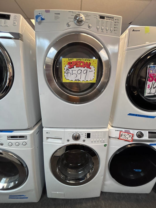 >special sale 💥LG washer 4.0cu ft & dryer 7.5 cu ft mix & match set electric 220v front load stackable or side by side - sensor dry He in white #WS667L