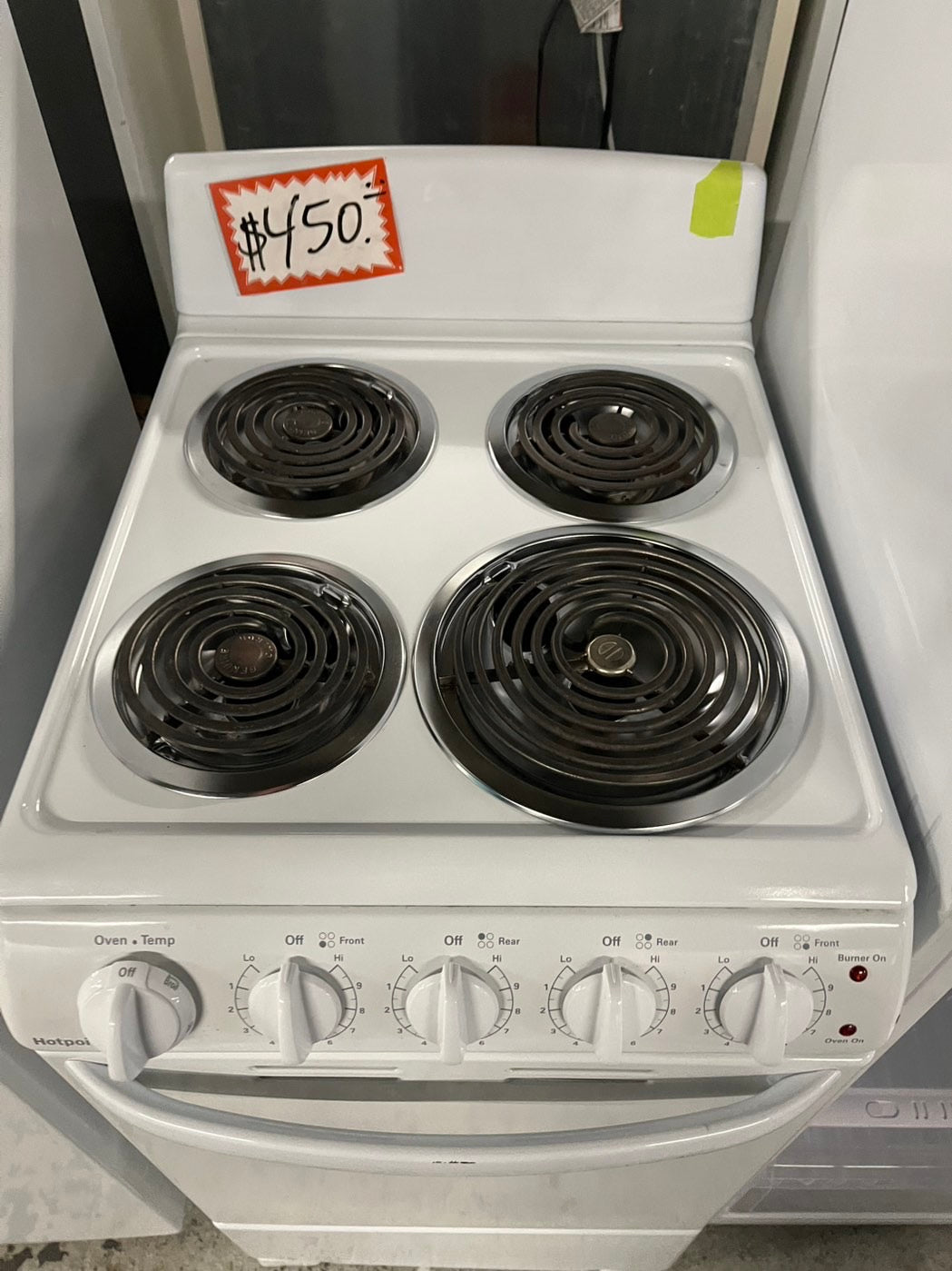 *🔥black Friday sale ‼️package deal 2Pcs set Ge 23”  Top freezer fridge & Hotpoint electric coils top electric stove white 20” #RFECL1B