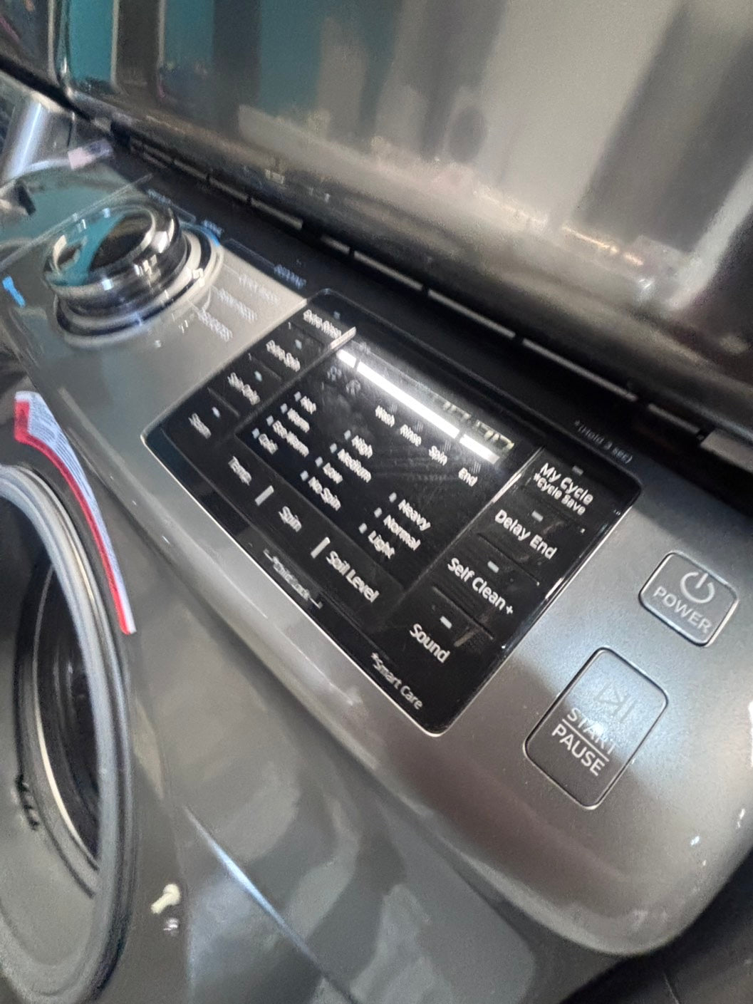>*Samsung gray washer 4.5cu. ft. Large capacity, & electric dryer set in great condition 27” stackable or side by side  used-refurbished  #SFL23TB