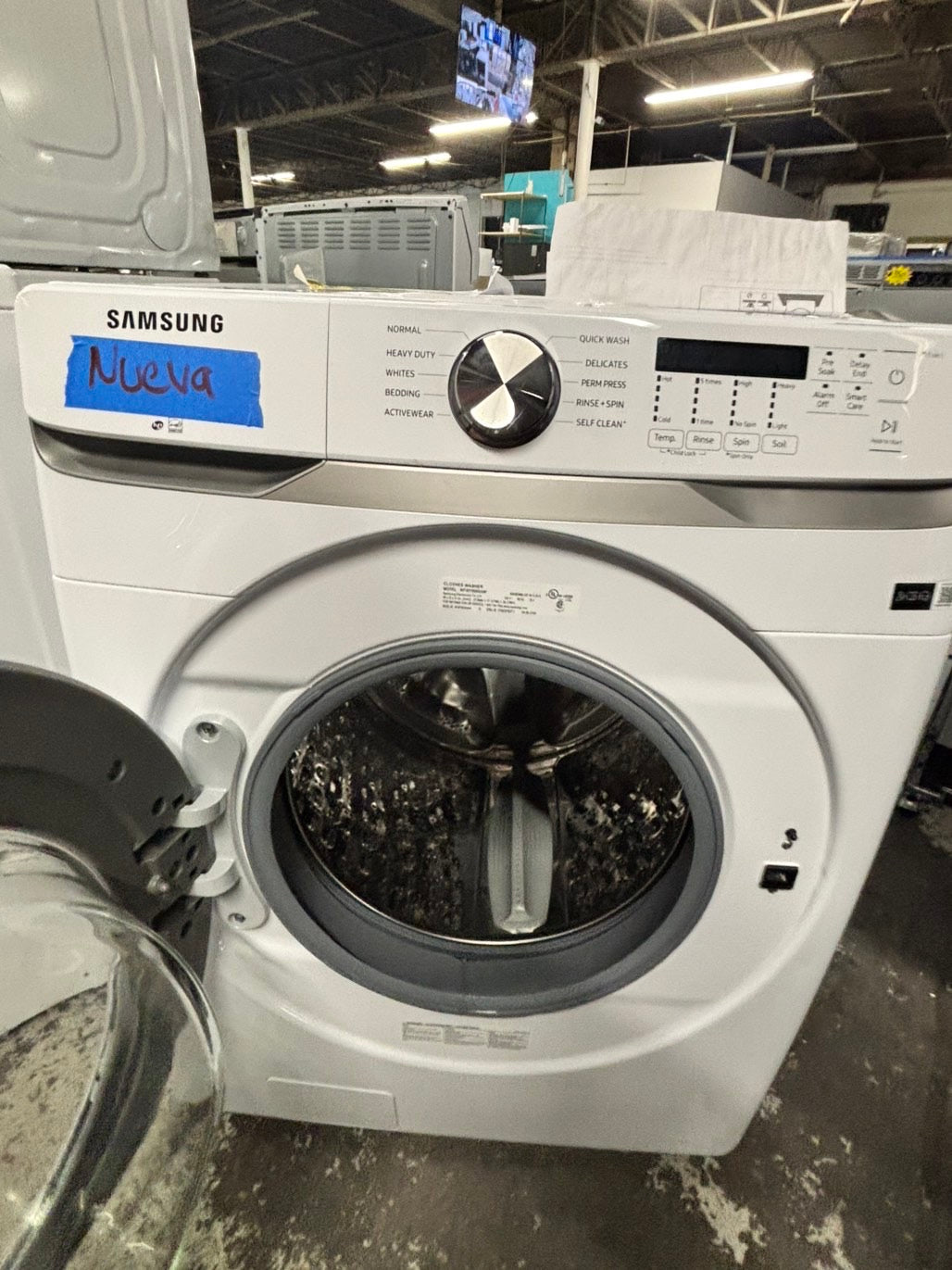 Samsung -new scratch and dent  open box 📦 front load stackable or side by side washer white  27" #SFW667B