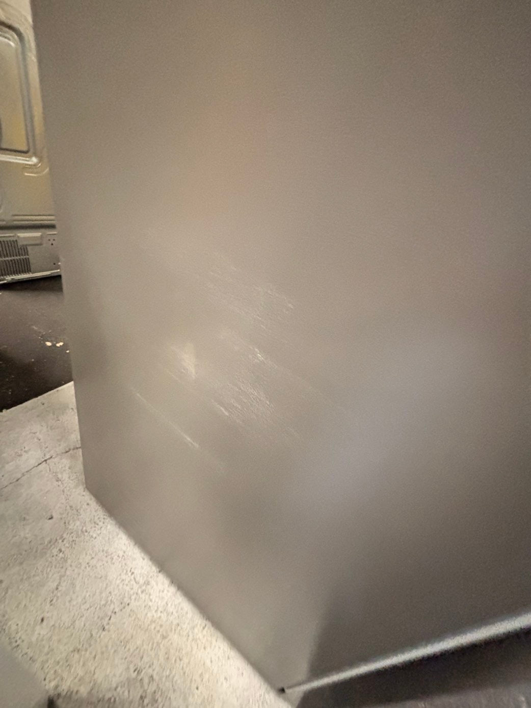 >new open box costumer return scratch & debt LG 33” Top freezer fridge, stainless #RLCF3C2B