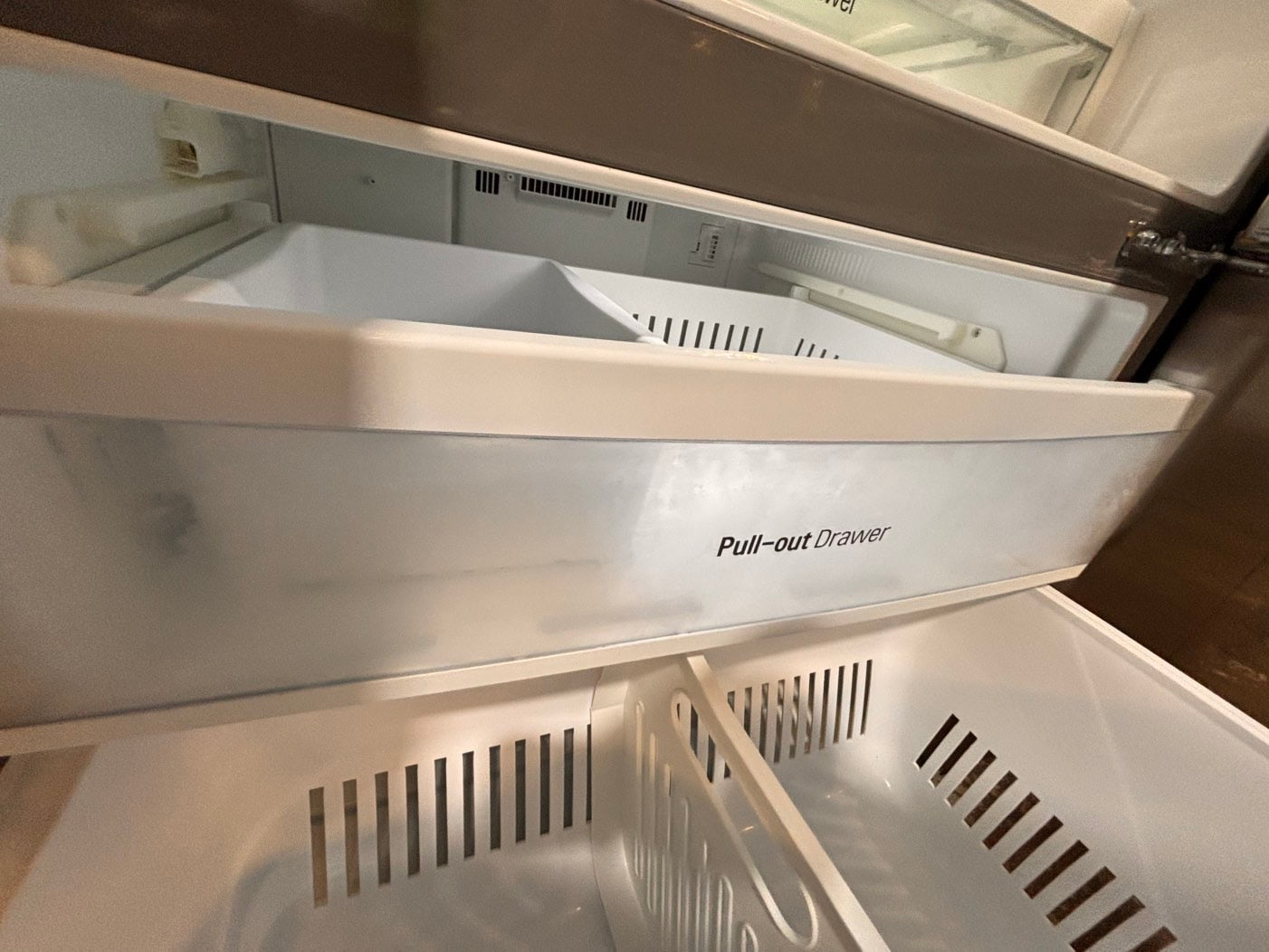 >*LG 33”wide 33” doors French door Refrigerator 33w x 69h x29 1/2depth. /stainless steel w/ ice water dispenser 33" #RLGH38B