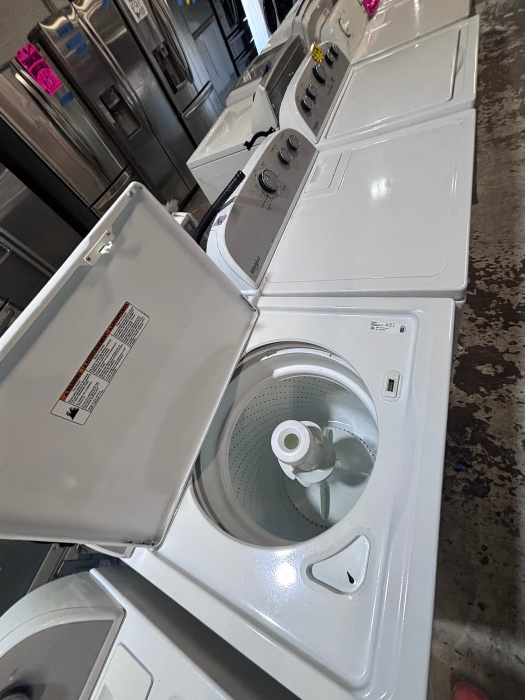 >*whirlpool top load washer  & electric dryer 220v  set top load side by side #TLSWT1YB