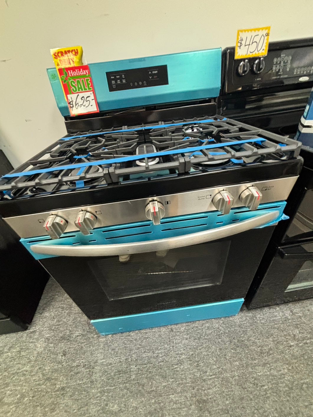 *🎄🎄Christmas sale 🎅 Open Box | Scratch & Dent Frigidaire Airfry convection oven Gas Range 5 burner with  in Stainless Steel #ERF536L