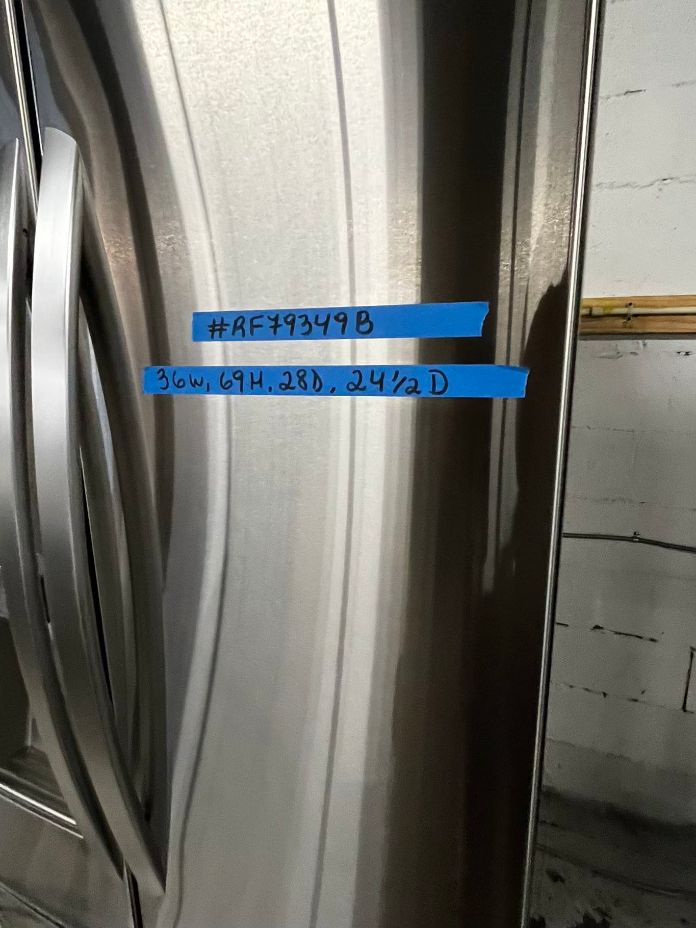 🎄 LG French door Refrigerator counter depth stainless steel w/ ice water dispenser 36" #RF79349B