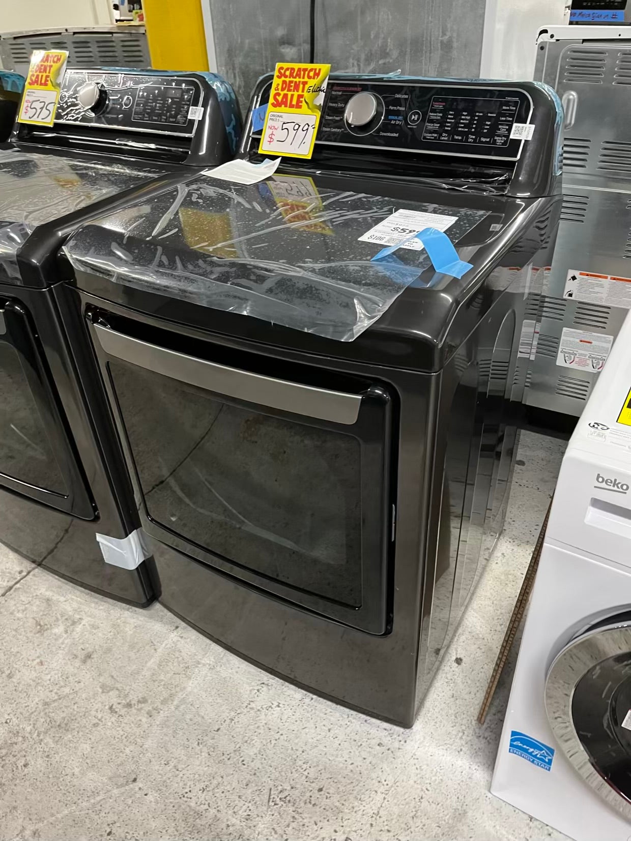 Open Box Scratch & Dent LG - 7.3 Cu. Ft. Electric 220v Dryer 220v wrinkle care with Sensor Dry #WD637LB