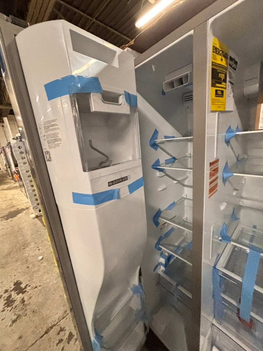 >newOpen Box 📦 | scratch & dent Whirlpool full size  36”in. Side-by-Side Refrigerator in Stainless Steel with iced maker & water dispenser #FWR266B