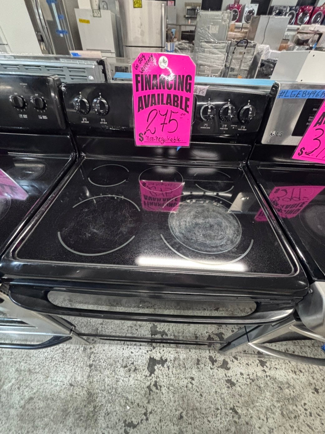 >*special🔥Kenmore electric 220v glass top range 5 burner  bake Broil roast self clean 30" Refurbished #ESTRS3B