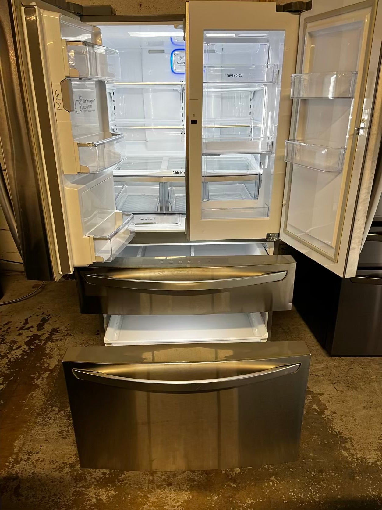 🎄Holiday Sale 🎁Used | Refurbished LG 36” French door refrigerator stainless steel *NO ice maker or water dispenser r- stock number #RF222941B