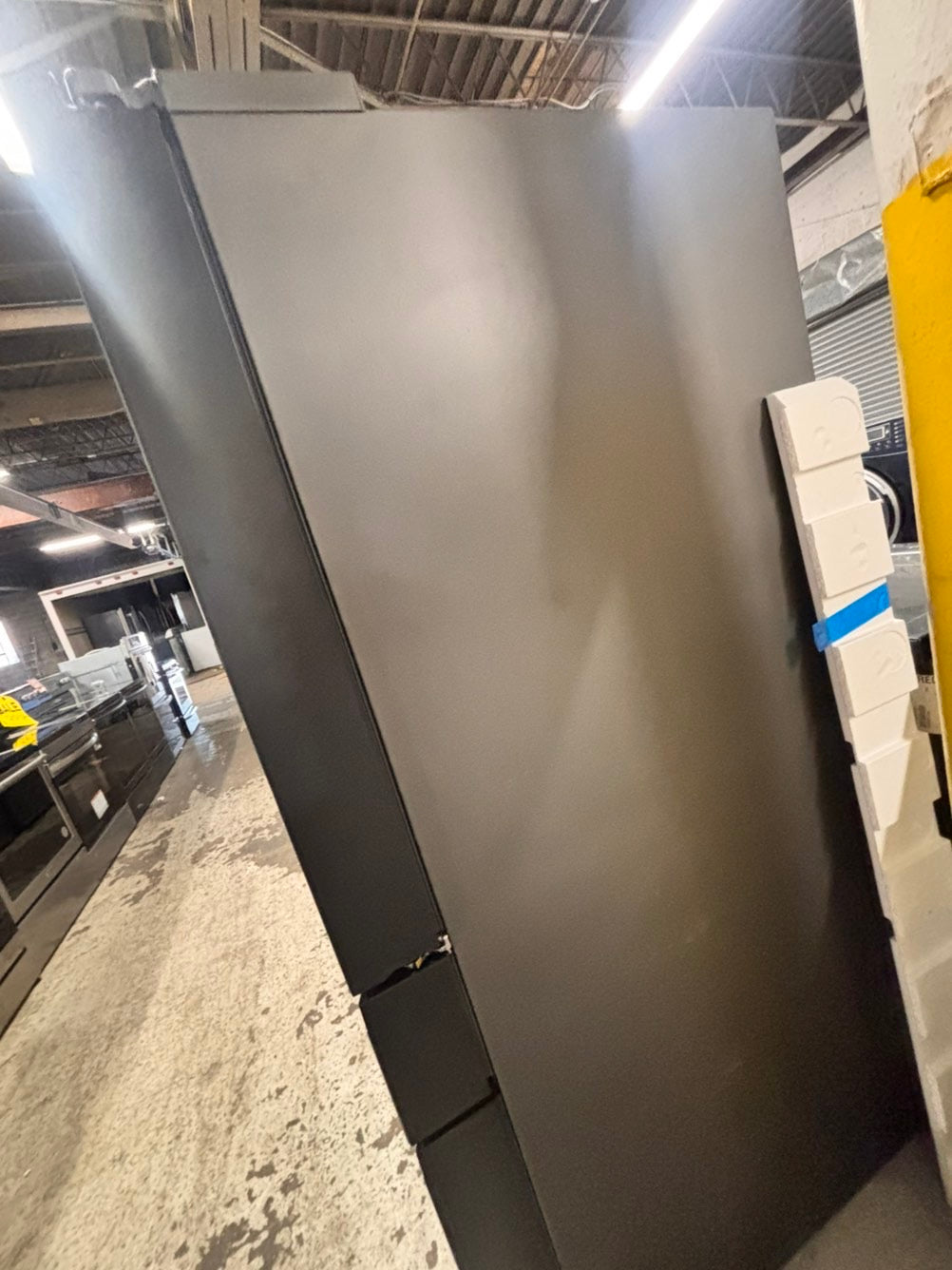 >special🎈New open box (costumer return ) Samsung - Bespoke 29 cu. ft. Full size  4-Door French Door Refrigerator with AI Family Hub+ - Charcoal Glass  & Black/Charcoal #RFFH2241B