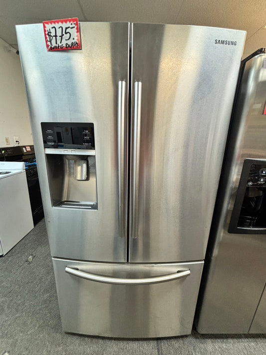 * Samsung French door Refrigerator stainless steel w/ ice water dispenser 36" counter-depth  #RF60CL