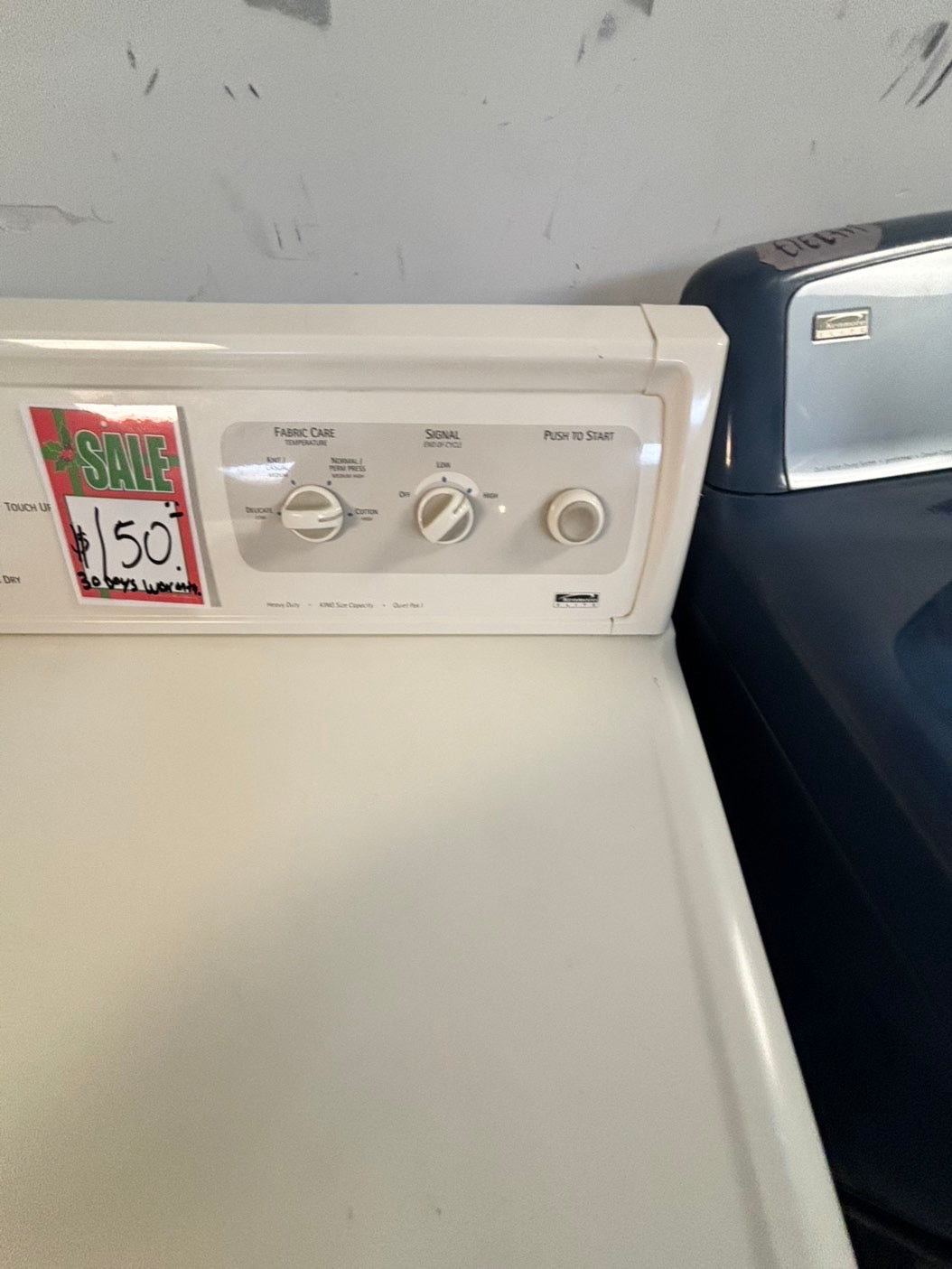 *🎄🎄Christmas sale 🎅 Kenmore off white -top load electric  dryer side by side large capacity 27" Refurbished -used  #EDK9DL