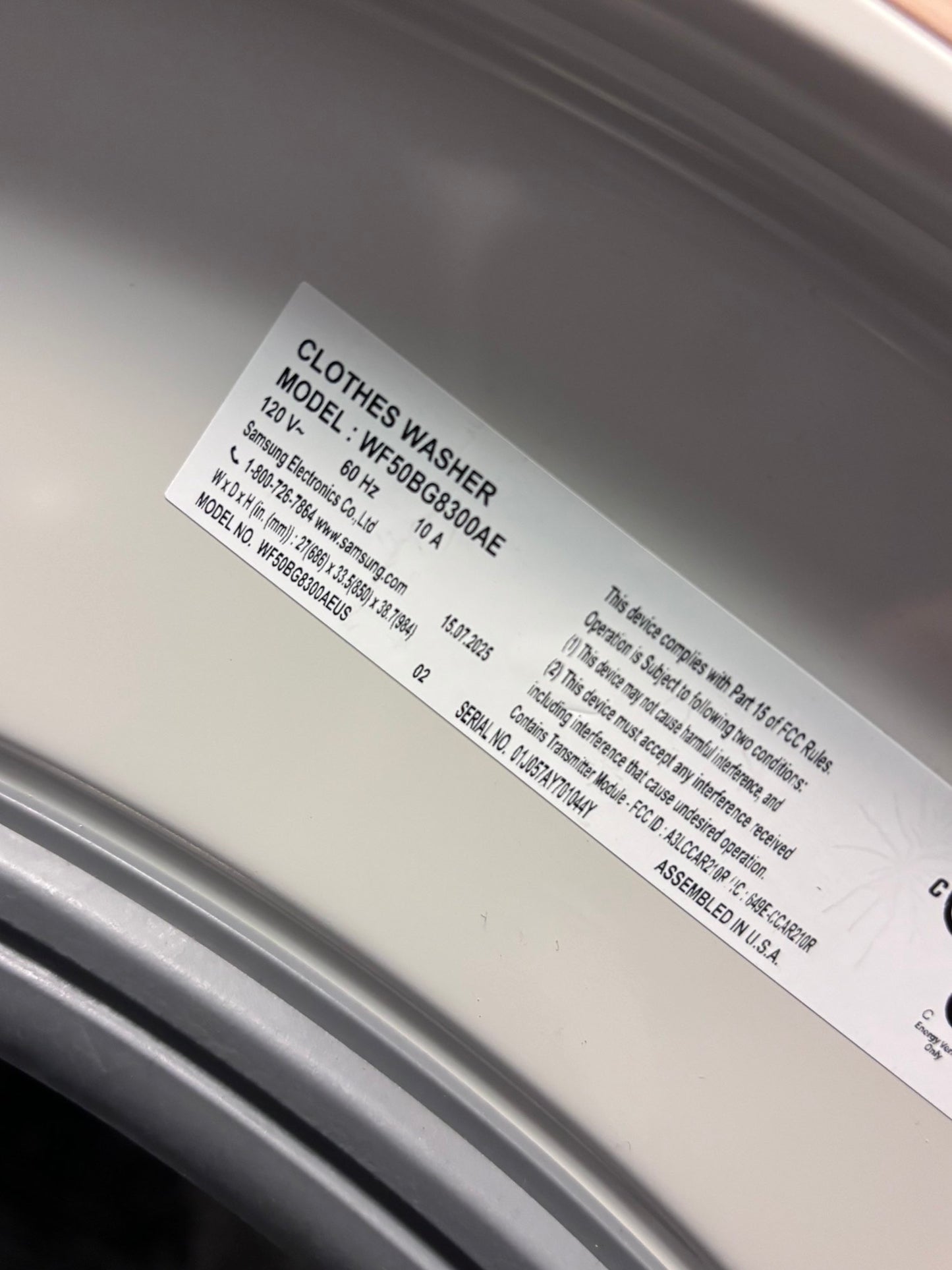 >Open Box 📦 Scratch & Dent mix match Samsung 5.0cu. ft. High-Efficiency Front Load Washer  with Self-Clean+ & Samsung 7.5 cu. ft. Vented Smart Stackable Electric 220v Dryer In White w/ Steam 27" in #WM315TBSET