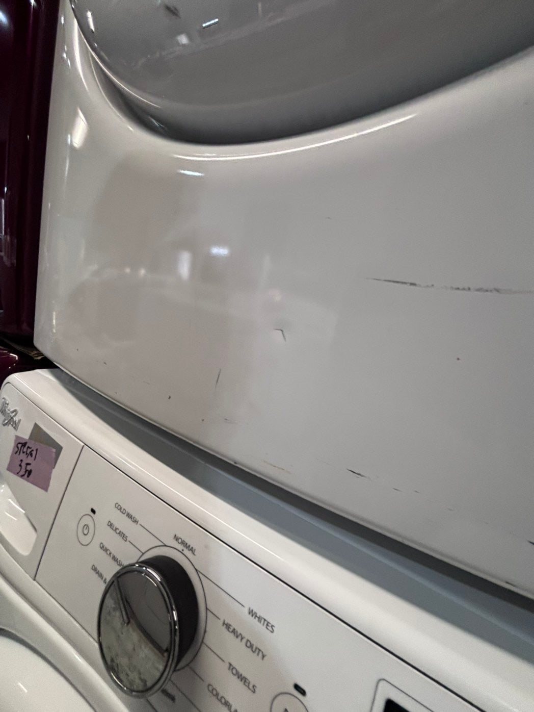 >*special 🔥mix & match whirlpool set electric 220v front load stackable or side by side - sensor dry in white color #WFSW1SET