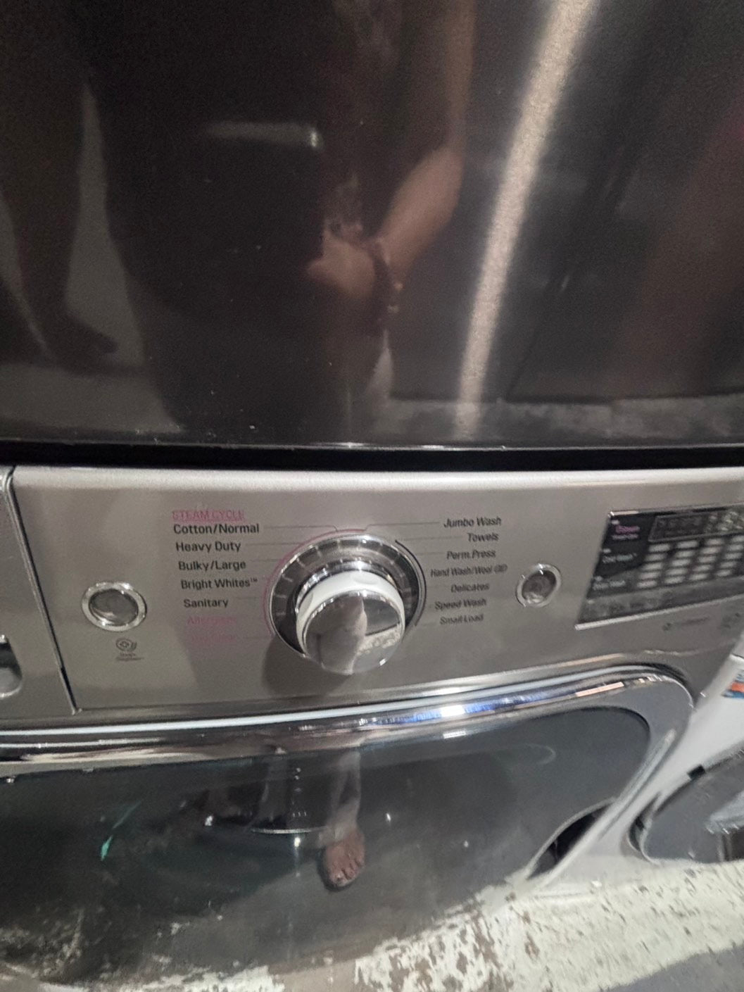 >*used great condition 29”refurbished LG steam washer & dryer mix & match set gas ⛽️ front load jumbo size stackable or side by side stainless steel drum 29" #WEA6G9B
