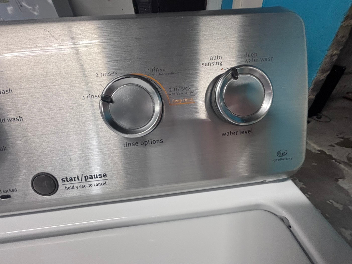 >maytag Top load washing machine large capacity w agitator Drum stainless steel 27" used-Refurbished #ASD5BL