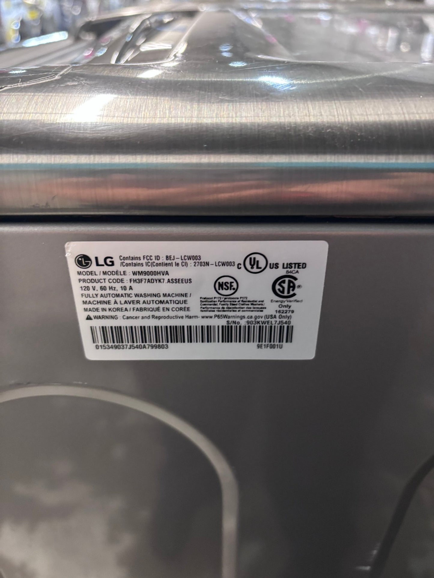 >*LG mega capacity gray front load washer large capacity stackable or side by side  29” in used-Refurbished #MCP44WB