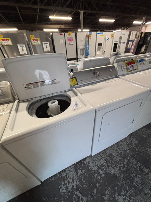 >Maytag electric washer w/agitator large capacity & dryer 220v set top load side by side #WD2Z8B