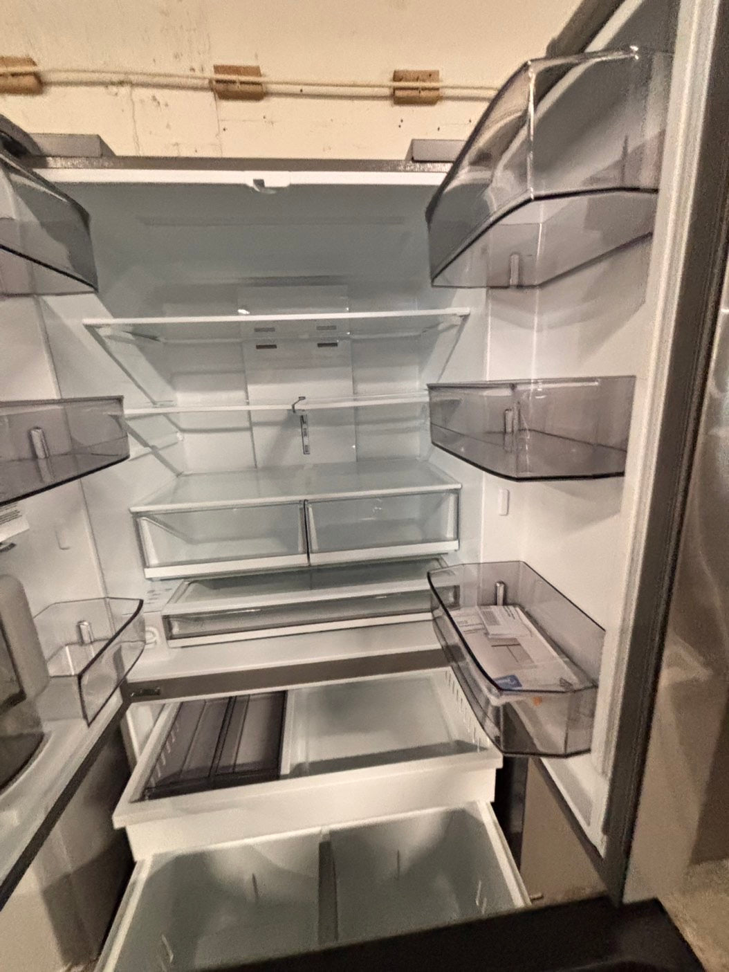 >special🎈New open box midea (costumer return )27cu.ft in Cu. Ft. French Door Smart Refrigerator with ice maker & water inside  - Stainless Steel #RFN45YB