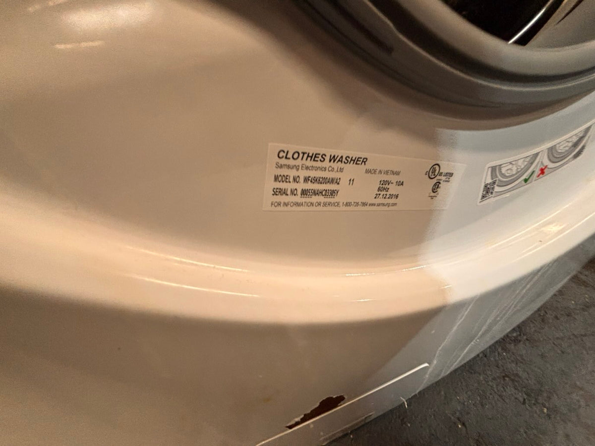 }}clearance 🔥🔥Samsung steam washer 4.5 cu ft & dryer 7.5 cu ft set electric steam 220v front load stackable or side by side - sensor dry white color   #WSH11SET