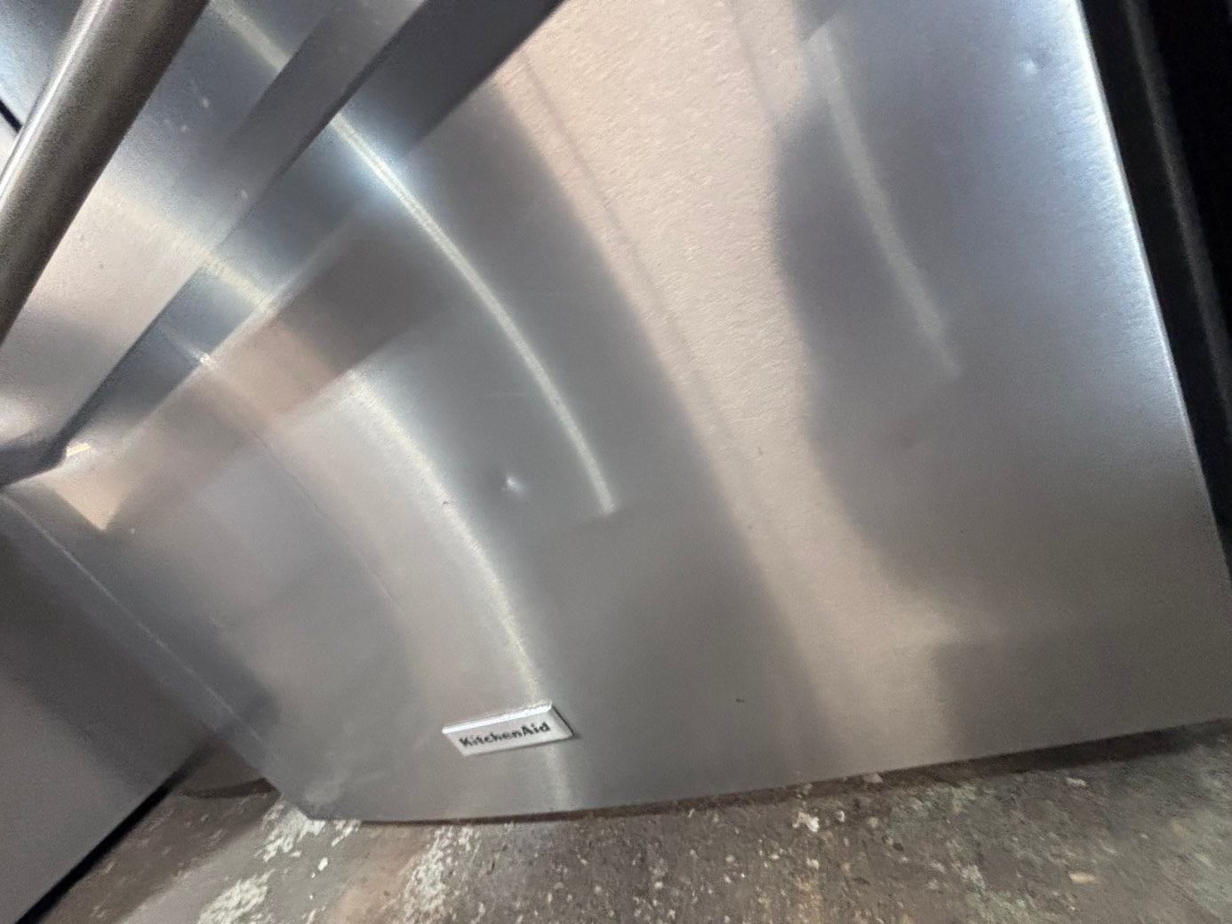 >*kitchen Aid French door Refrigerator counter depth stainless steel w/ ice water dispenser great condition 36"    (👀missing shelf on the door)  used-refurbished #KAF1424B