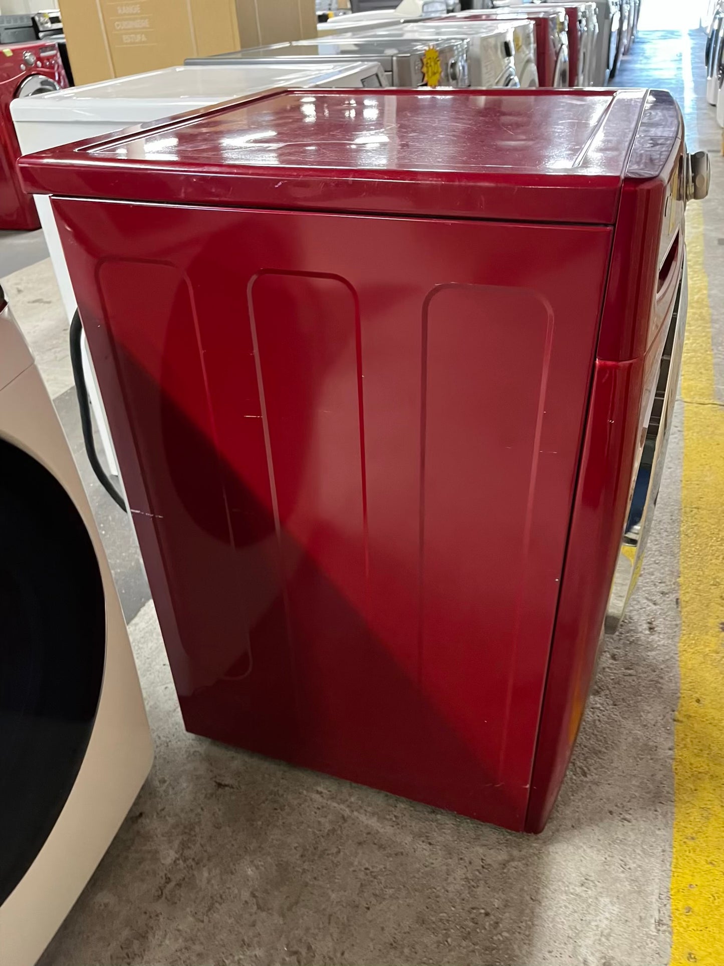 LG front load stackable electric 220v dryer in red 27" #ED419PB
