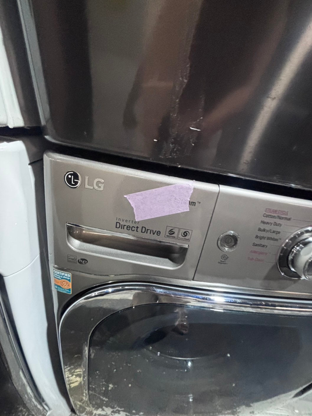 >*used great condition 29”refurbished LG steam washer & dryer mix & match set gas ⛽️ front load jumbo size stackable or side by side stainless steel drum 29" #WEA6G9B