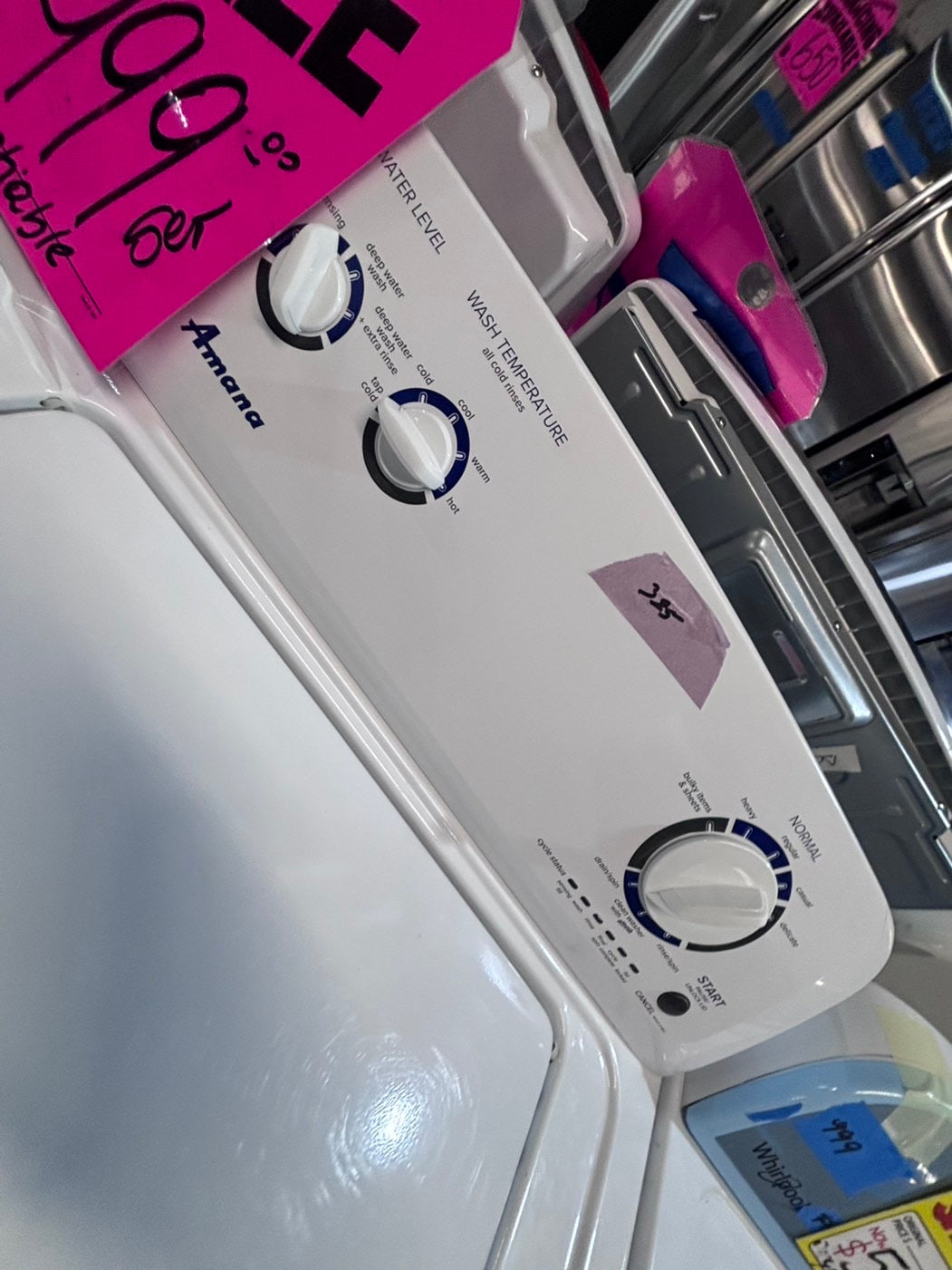 >*sale🔥Amana top load washer  & electric dryer 220v  set top load side by side #TLE2T1B