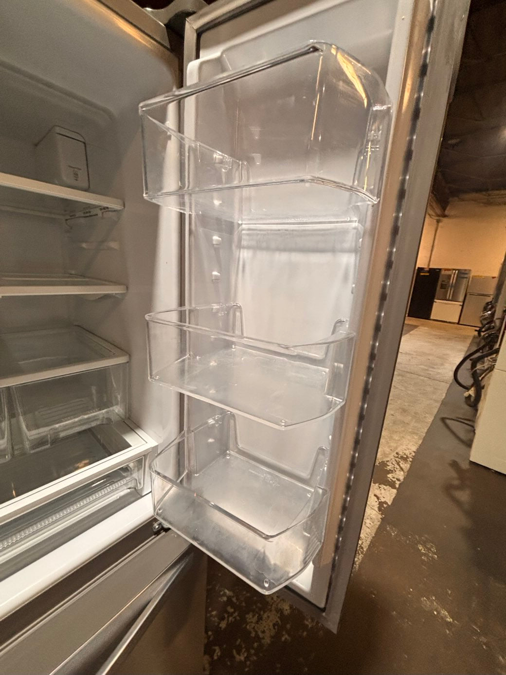 }}Whirlpool30”x67.1/2h French Door freezer fridge black stainless steel with Iced & water 💦 dispenser  used refurbished #FDW309HB