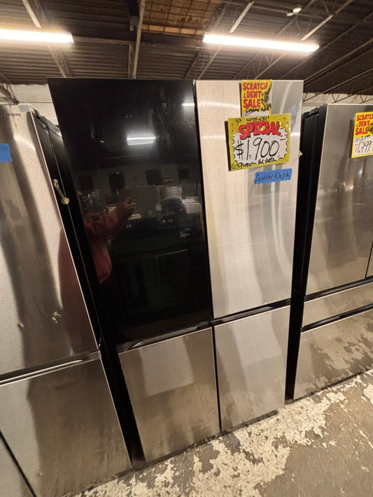 >special 🎈New open box (costumer return Samsung - Bespoke 23 Cu. Ft. 4-Door Flex French Door Counter Depth Refrigerator with Auto Open Door -#RFS3335YB