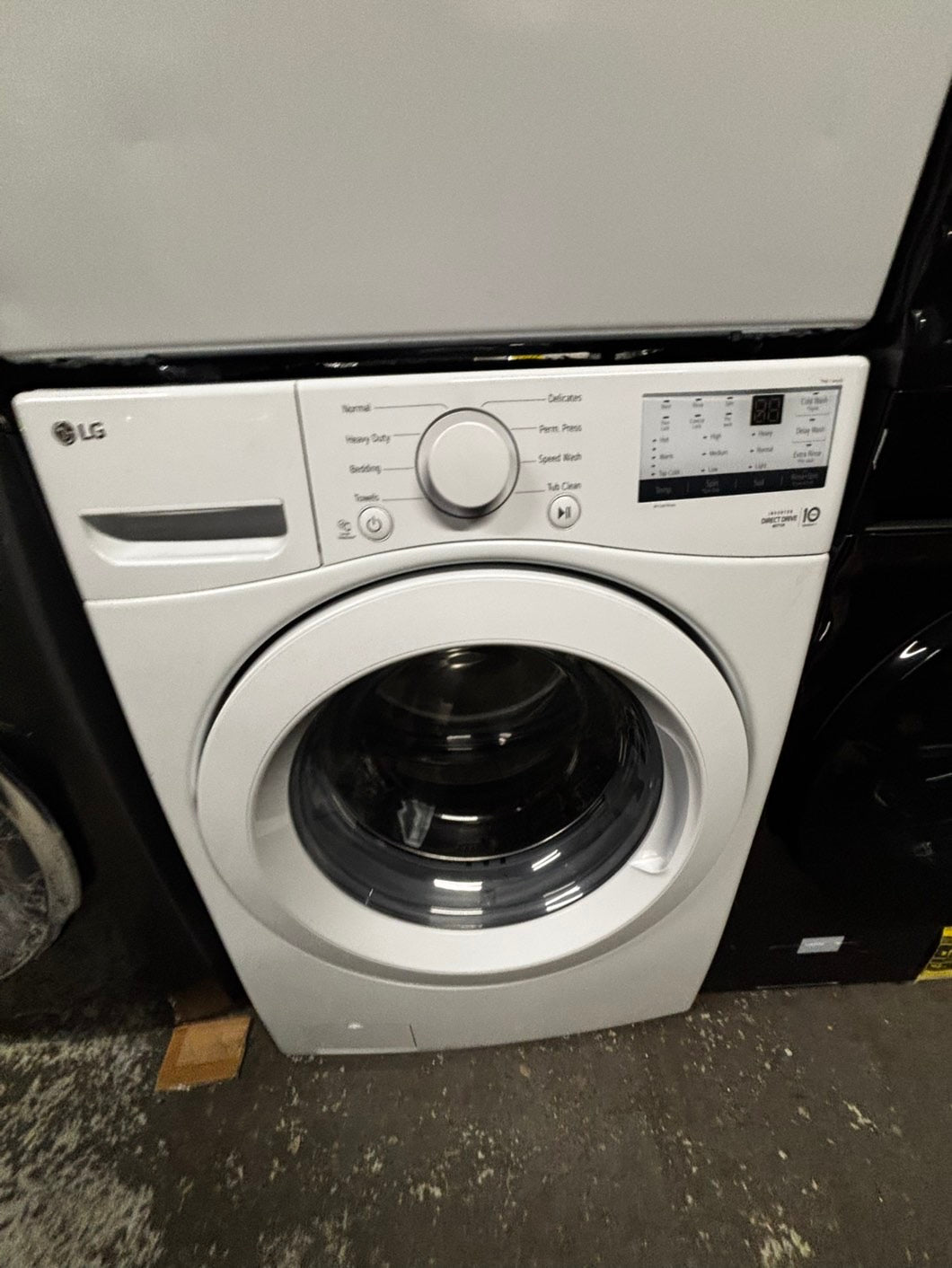 >LG new Open Box 📦 Scratch & dent mix & match 4.5 cu. ft.  Large Capacity Front Load Washer -& 7.4 cu. ft. Large Capacity Front Load Electric Dryer - White mix & match Set / stock number #WDB4AB