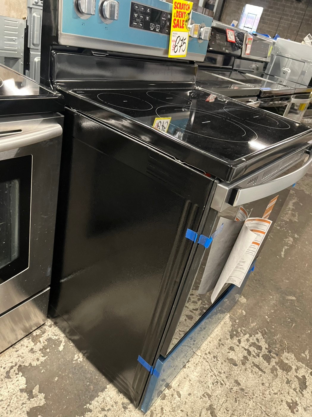 🎁open box New scratch&Dent 30 in. WFE550S0LZ Whirlpool 30" Electric Range with 5 Elements and 5 in 1 Air Fry - Fingerprint Resistant Stainless Steel 30” #WHP21B