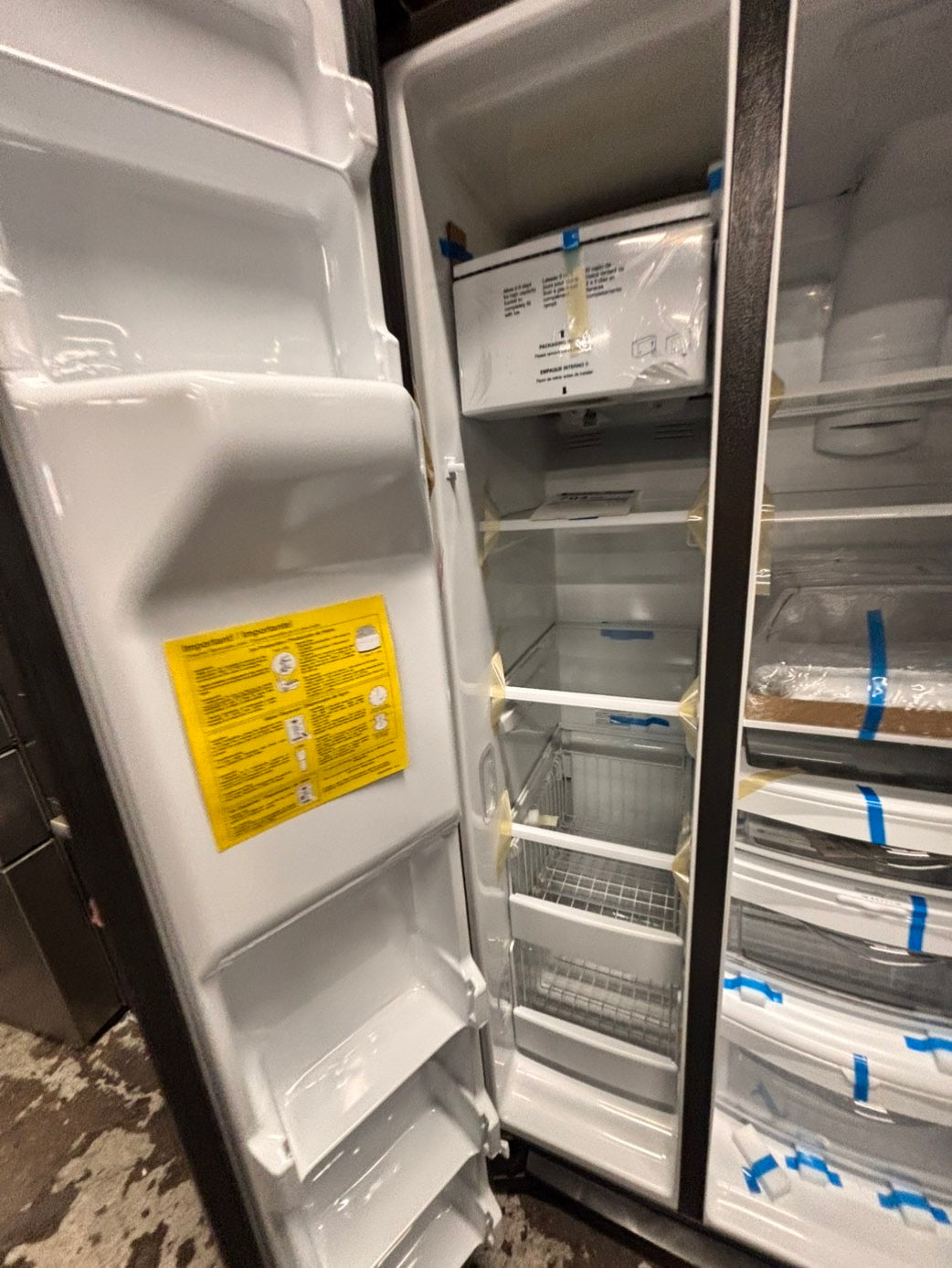 >New open Box 📦 GE 36”Side by Side Refrigerator stainless steel w/ice water dispenser  - #RSGR36LB