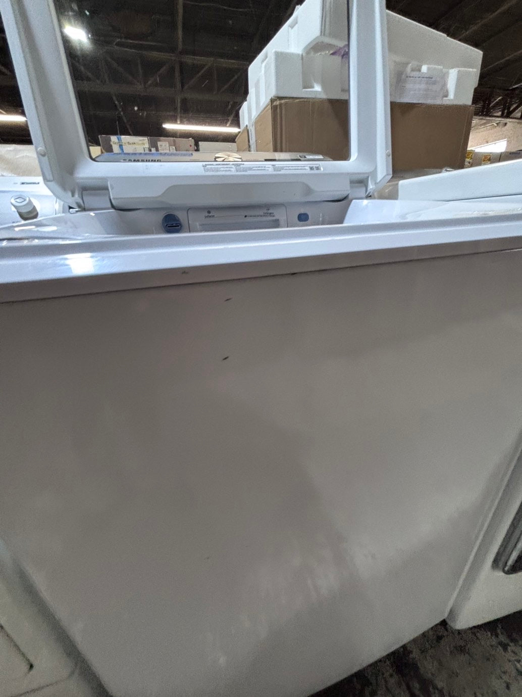 >*samsung extra  Large capacity white color Top load washer Drum stainless steel used,refurbished #SAK4YB