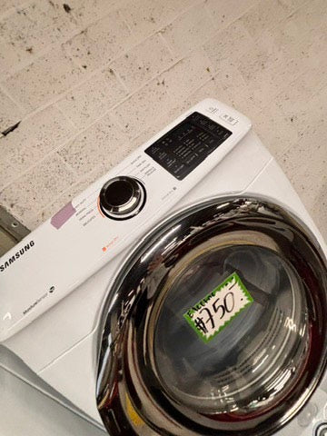 > Samsung washer 4.5 cu ft & dryer 7.5 cu ft set electric 220v front load stackable or side by side - sensor dry He white color  #WD3BLSET