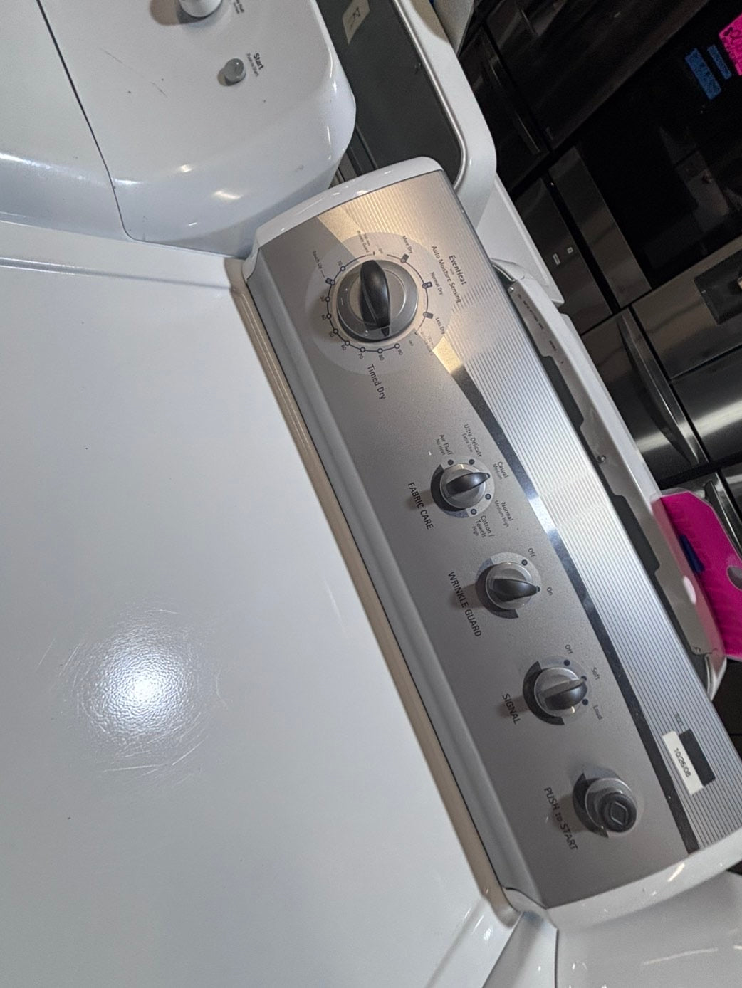 >*Kenmore  side x side large capacity electric 220v dryer  in white 27” Refurbished #EKD191B