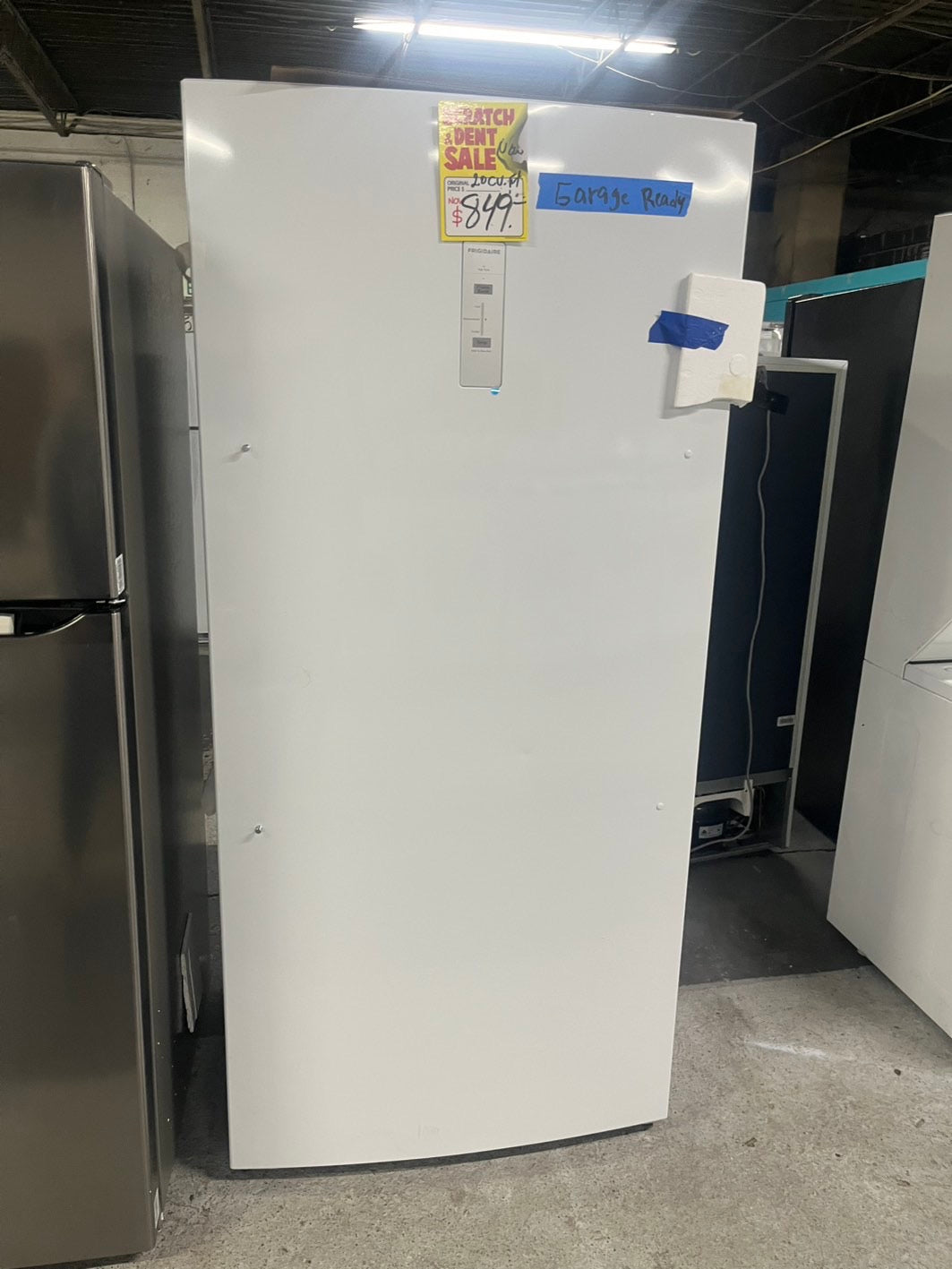 Open box 📦 33 in. 20 cu. ft. Garage Ready Freezerless Refrigerator in White with Temperature Alarm and Auto-Close Door, ENERGY STAR #FZR20CB